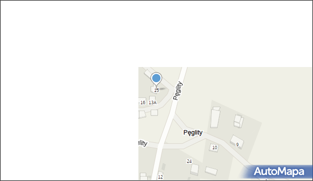 Pęglity, Pęglity, 15, mapa Pęglity