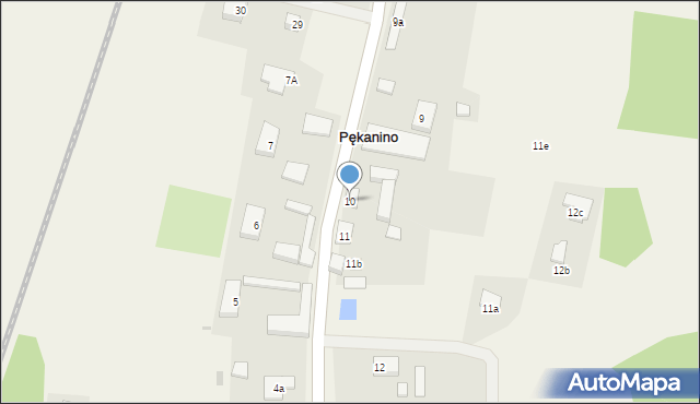 Pękanino, Pękanino, 10, mapa Pękanino