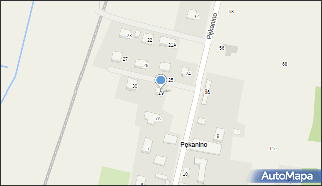 Pękanino, Pękanino, 29, mapa Pękanino