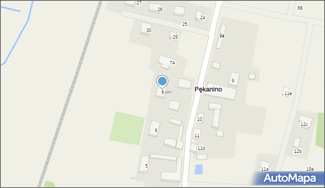 Pękanino, Pękanino, 7, mapa Pękanino