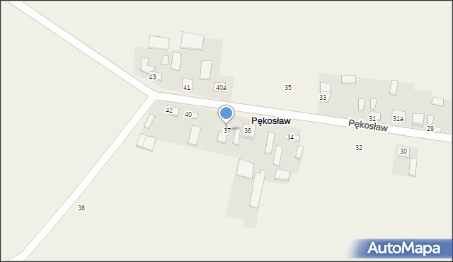 Pękosław, Pękosław, 37, mapa Pękosław