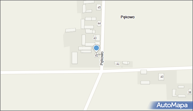 Pękowo, Pękowo, 42, mapa Pękowo