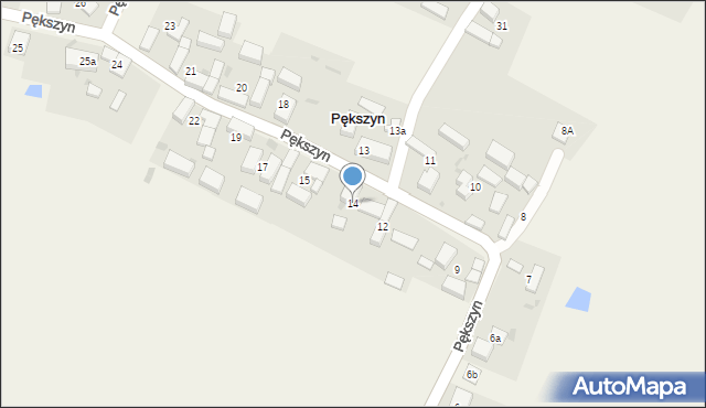 Pększyn, Pększyn, 14, mapa Pększyn