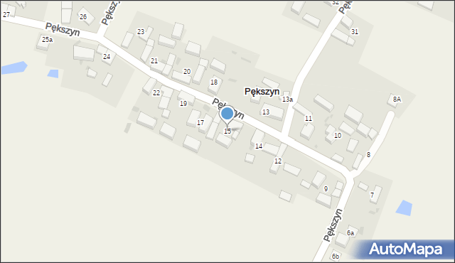 Pększyn, Pększyn, 15, mapa Pększyn