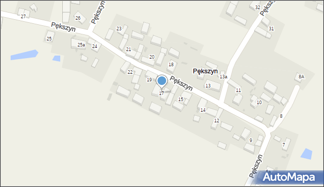 Pększyn, Pększyn, 17, mapa Pększyn