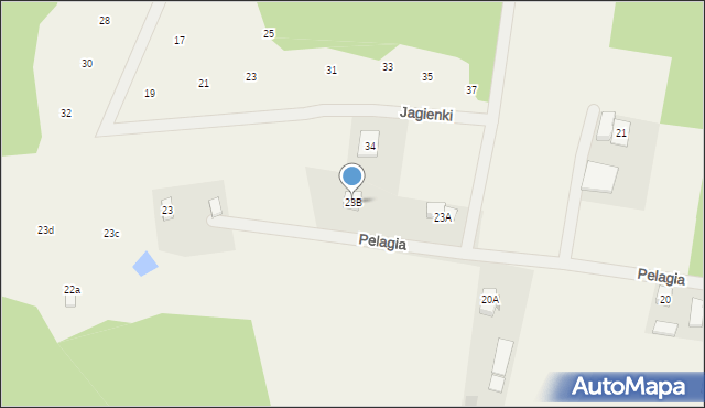 Pelagia, Pelagia, 23B, mapa Pelagia