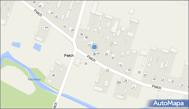 Pełch, Pełch, 36, mapa Pełch