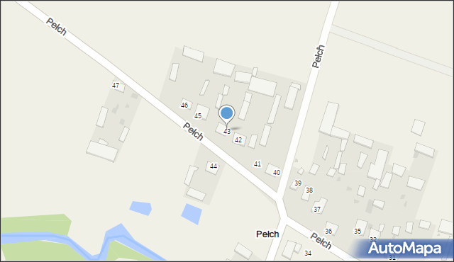 Pełch, Pełch, 43, mapa Pełch