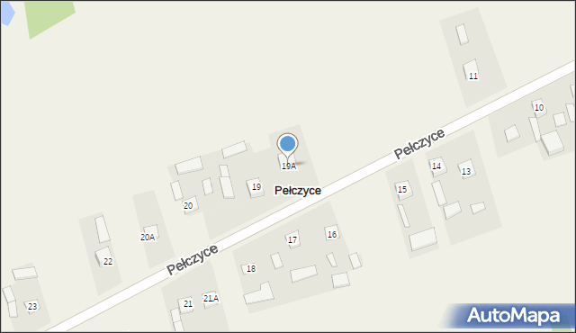 Pełczyce, Pełczyce, 19A, mapa Pełczyce