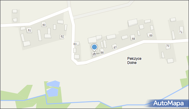 Pełczyce, Pełczyce, 65, mapa Pełczyce