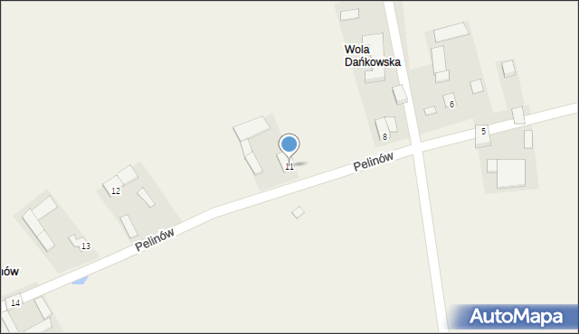 Pelinów, Pelinów, 11, mapa Pelinów