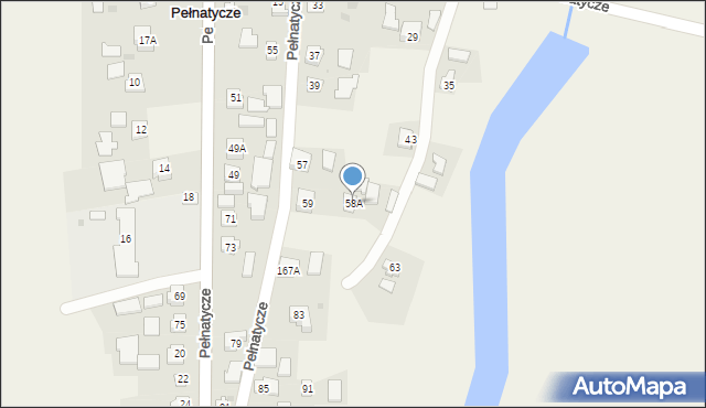 Pełnatycze, Pełnatycze, 58A, mapa Pełnatycze