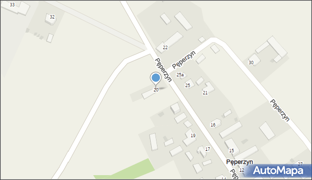 Pęperzyn, Pęperzyn, 20, mapa Pęperzyn