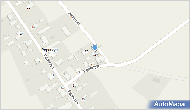 Pęperzyn, Pęperzyn, 24A, mapa Pęperzyn