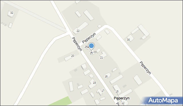 Pęperzyn, Pęperzyn, 25, mapa Pęperzyn