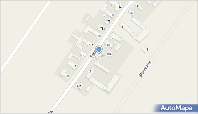 Pępice, Pępice, 11, mapa Pępice