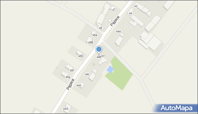 Pępice, Pępice, 44b, mapa Pępice