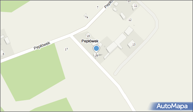 Pepłówek, Pepłówek, 15, mapa Pepłówek