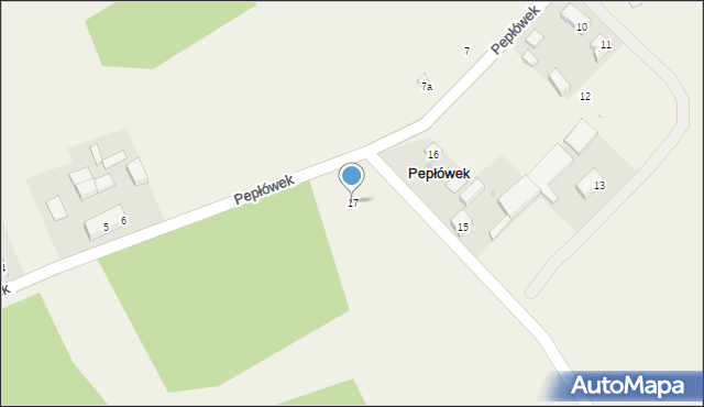 Pepłówek, Pepłówek, 17, mapa Pepłówek