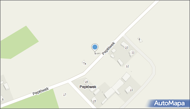 Pepłówek, Pepłówek, 7, mapa Pepłówek