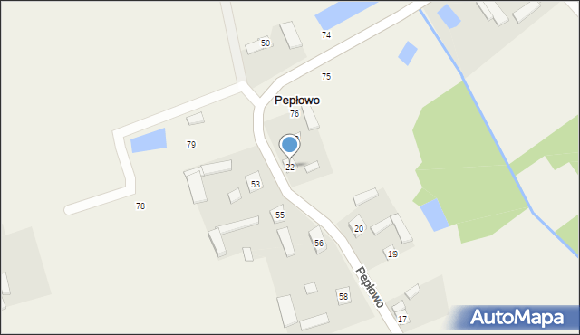 Pepłowo, Pepłowo, 22, mapa Pepłowo