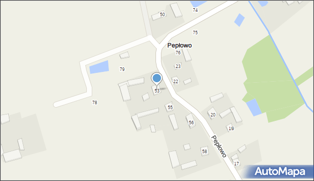 Pepłowo, Pepłowo, 53, mapa Pepłowo