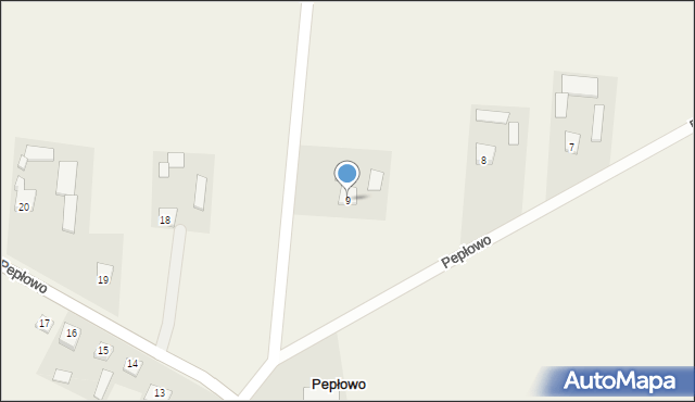 Pepłowo, Pepłowo, 9, mapa Pepłowo