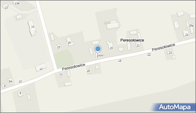 Peresołowice, Peresołowice, 17, mapa Peresołowice