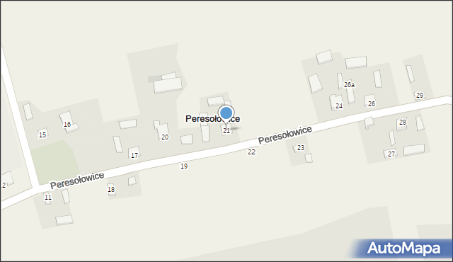 Peresołowice, Peresołowice, 21, mapa Peresołowice