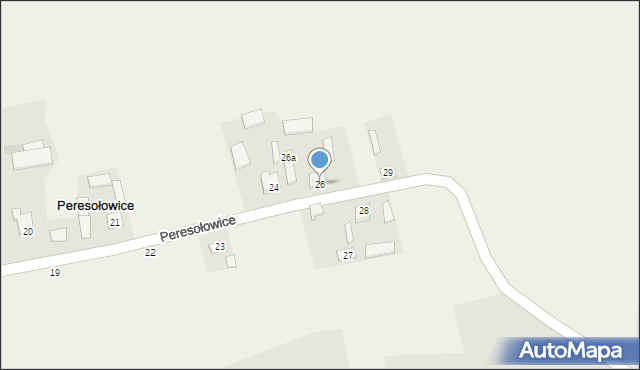 Peresołowice, Peresołowice, 26, mapa Peresołowice