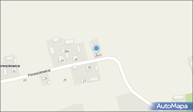 Peresołowice, Peresołowice, 29, mapa Peresołowice