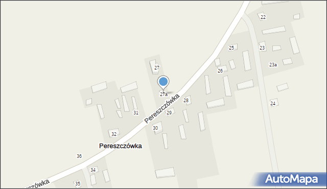 Pereszczówka, Pereszczówka, 27a, mapa Pereszczówka