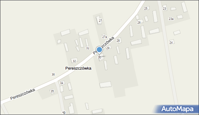 Pereszczówka, Pereszczówka, 30, mapa Pereszczówka