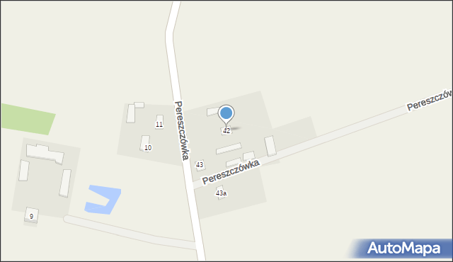 Pereszczówka, Pereszczówka, 42, mapa Pereszczówka