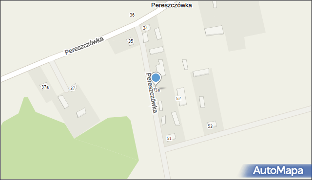 Pereszczówka, Pereszczówka, 51a, mapa Pereszczówka