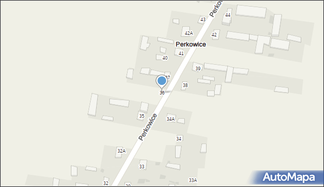 Perkowice, Perkowice, 36, mapa Perkowice