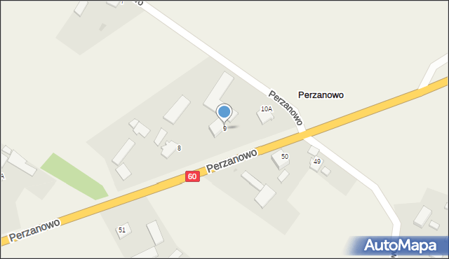 Perzanowo, Perzanowo, 9, mapa Perzanowo