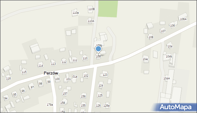 Perzów, Perzów, 109, mapa Perzów