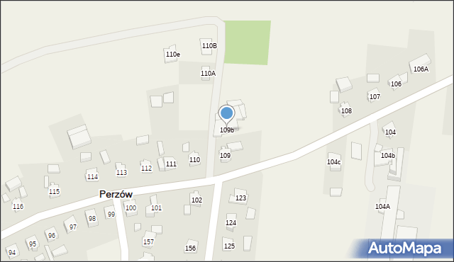 Perzów, Perzów, 109b, mapa Perzów