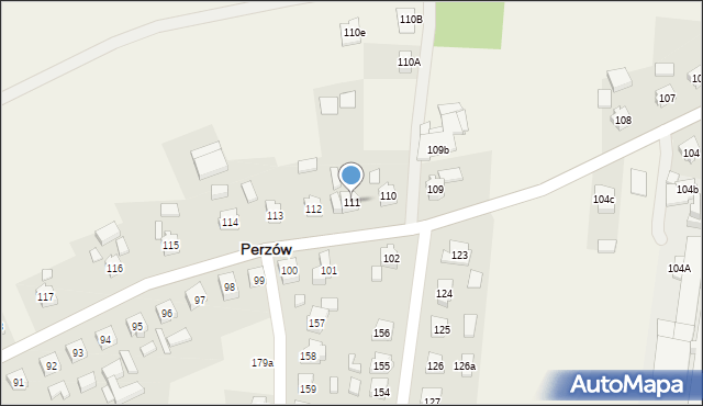 Perzów, Perzów, 111, mapa Perzów