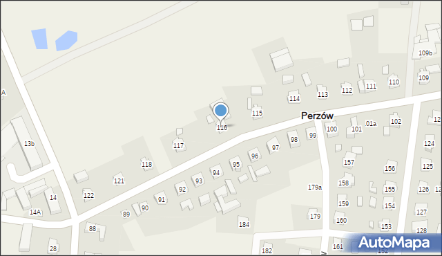 Perzów, Perzów, 116, mapa Perzów