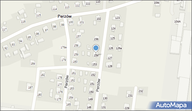 Perzów, Perzów, 154, mapa Perzów