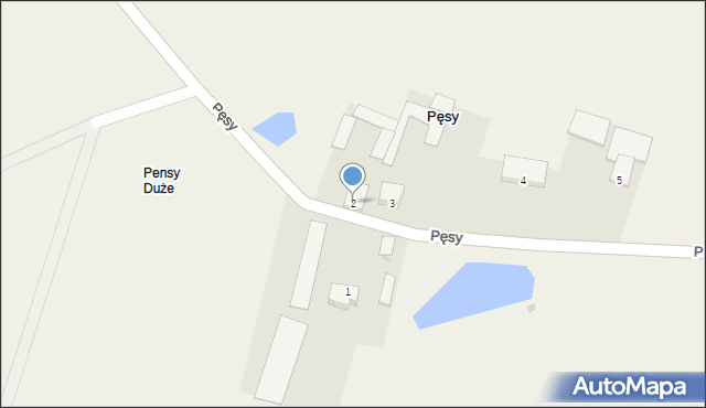 Pęsy, Pęsy, 2, mapa Pęsy