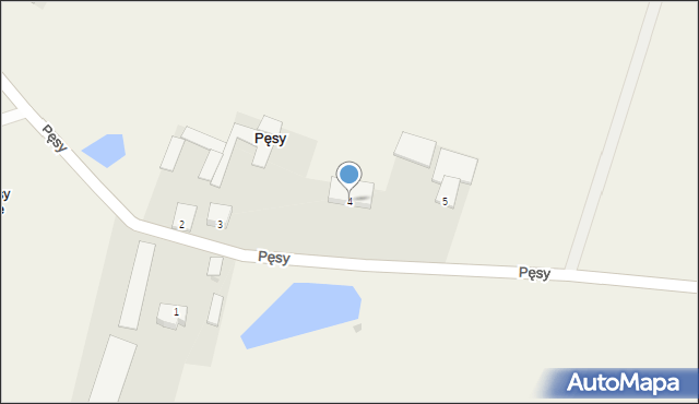 Pęsy, Pęsy, 4, mapa Pęsy