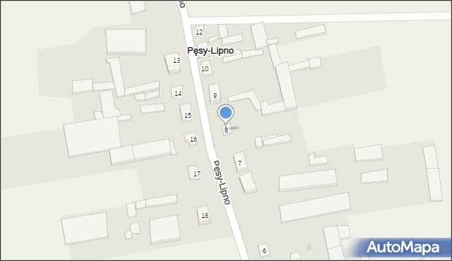 Pęsy-Lipno, Pęsy-Lipno, 8, mapa Pęsy-Lipno