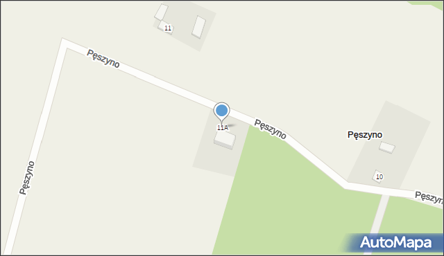 Pęszyno, Pęszyno, 11A, mapa Pęszyno