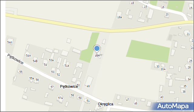 Pętkowice, Pętkowice, 49A, mapa Pętkowice