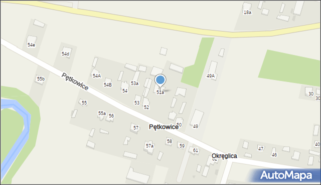 Pętkowice, Pętkowice, 51a, mapa Pętkowice