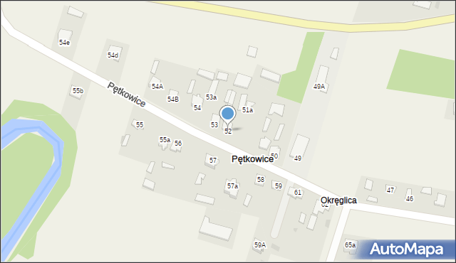 Pętkowice, Pętkowice, 52, mapa Pętkowice