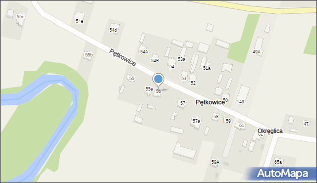 Pętkowice, Pętkowice, 56, mapa Pętkowice